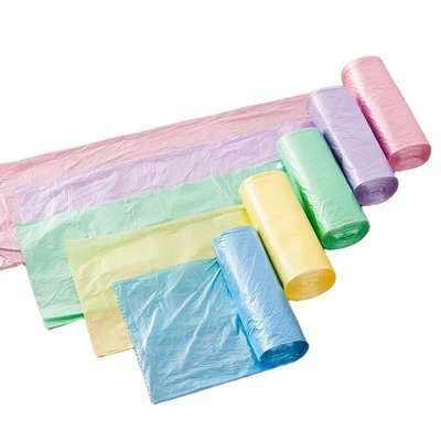 Supermercado Bolsa de basura de plástico de tipo rollo para el hogar con boca plana y punto de ruptura