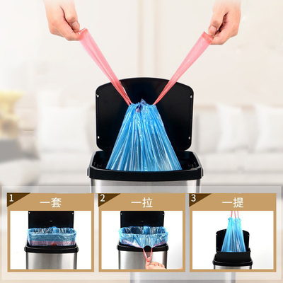 Bolsa de basura de cuerdas de tiro con logotipo personalizado de Direct
