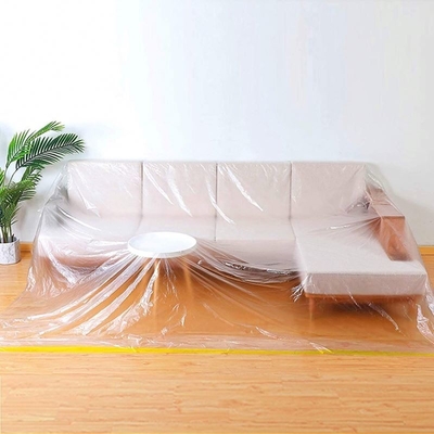 Capa de muebles de plástico transparente encaja en el sofá silla y otros tamaños espesor 5,5-12,5 micras