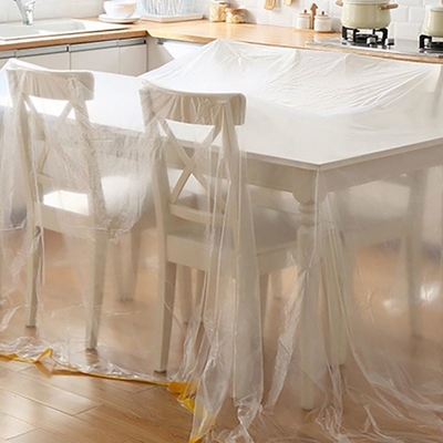 Capa de muebles de plástico transparente encaja en el sofá silla y otros tamaños espesor 5,5-12,5 micras