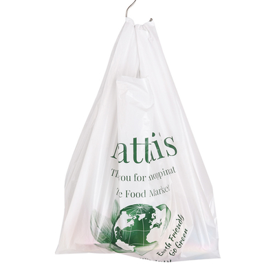 Supermercado Vestido de mano Bolsas de compras con impresión offset y plástico reciclable