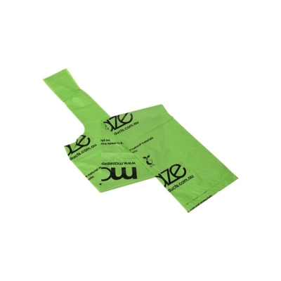 Pedido personalizado Bolsas de plástico biodegradables de color blanco verde de espesor transparente Bolsas personalizadas