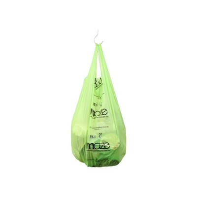 Pedido personalizado Bolsas de plástico biodegradables de color blanco verde de espesor transparente Bolsas personalizadas