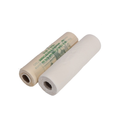 Pedido personalizado Bolsas de plástico biodegradables de color blanco verde de espesor transparente Bolsas personalizadas