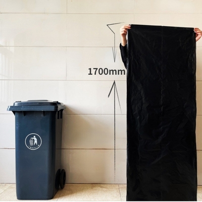 Bolsas de basura de plástico personalizadas con logotipo negro y material fuerte