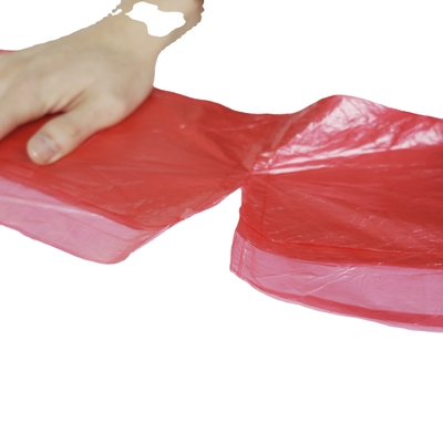 Bolsa de basura de PE desechable de colores Bolsa de basura de cuerda de tira con certificado de compost OK
