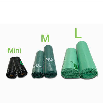 3 galones biodegradable compostable reciclaje bolsas de basura de cocina Solución ecológica
