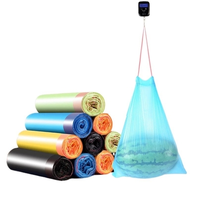Coloridas cuerdas de tracción Bolsas de basura Contenedor de contenedores para 5 13 30 39 galones de basura Bolsa de plástico