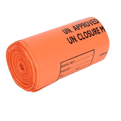 Bolsas de plástico de riesgo biológico personalizadas para desechos médicos en clínicas hospitalarias de material HDPE
