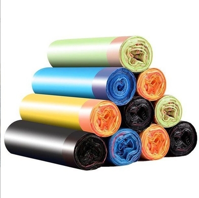 HDPE LDPE MDPE Bolso de fondo cuadrado de oficina de hogar portátil de cierre automático de cuerda de tira Bolso de plástico