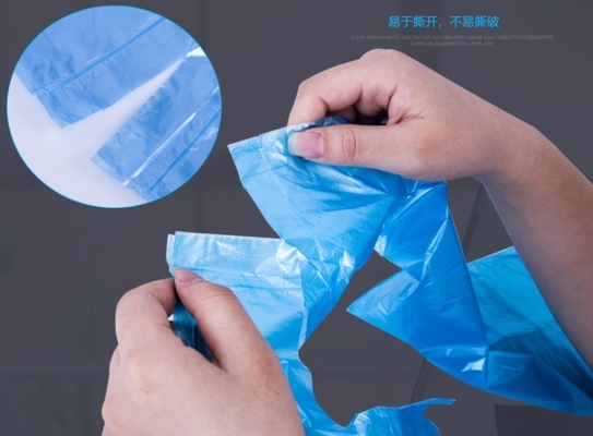 Bolsa de plástico portátil de cierre automático personalizada para clasificación de basura de cocina