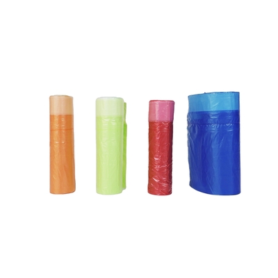 Saco de basura desechable de cuerda de tracción para el hogar con certificado OK Material HDPE de compost