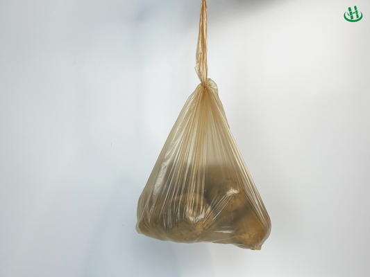 Bolsa perforada transpirable para frutas y verduras, bolsa de plástico espeso transparente blanca