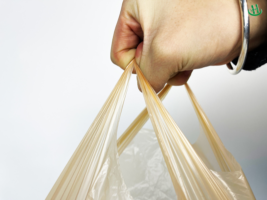 Bolsa perforada transpirable para frutas y verduras, bolsa de plástico espeso transparente blanca