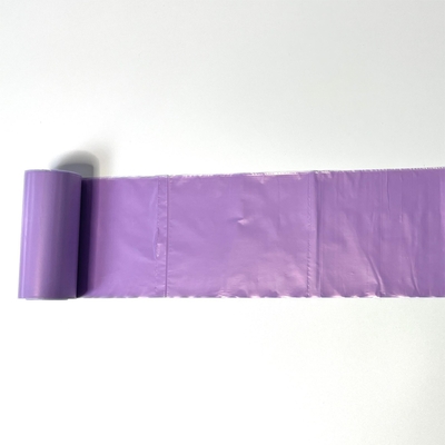 Impresión offset Manejo de la superficie Bolsa de basura de plástico LDPE en rollo para la lata de basura beige