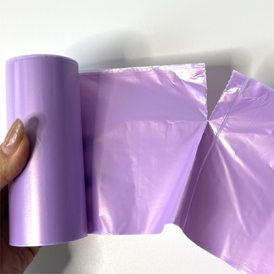 Impresión offset Manejo de la superficie Bolsa de basura de plástico LDPE en rollo para la lata de basura beige