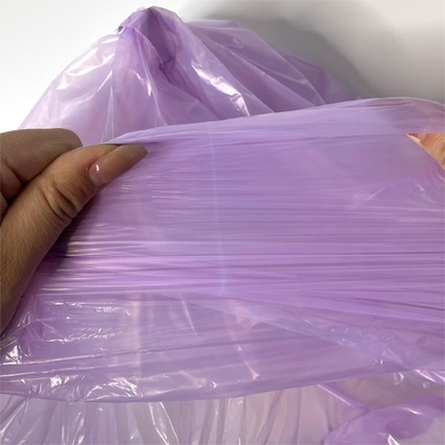 Impresión offset Manejo de la superficie Bolsa de basura de plástico LDPE en rollo para la lata de basura beige