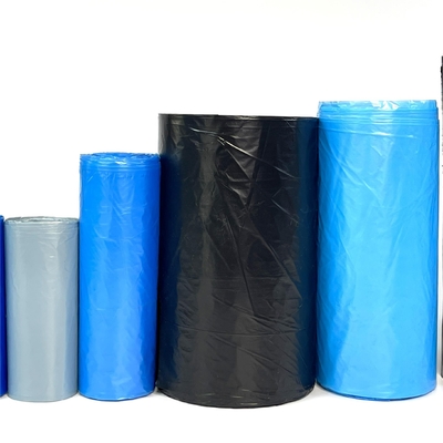Bolsa de basura de plástico negro de alta densidad con impresión offset