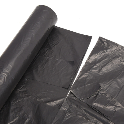 Saco de basura de construcción 120L HDPE 100L con cuerda de tracción para productos domésticos