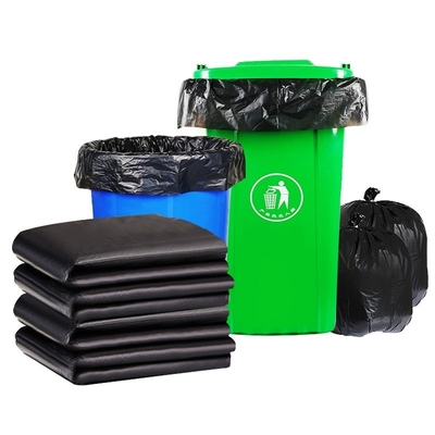 Tamaño personalizado Bolsa de basura de embalaje para contratistas de limpieza de plástico HDPE plegada individualmente