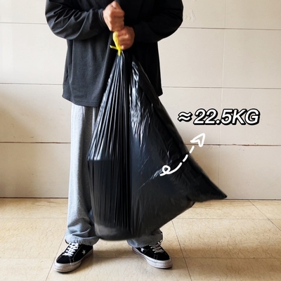 Bolsa de fondo cuadrada desechable para basura pesada Bolsas de basura de cuerda grande personalizada