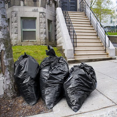 Bolsa de basura de plástico transparente y pesada, cubierta para envases de basura, grosor de 5 a 50 micras