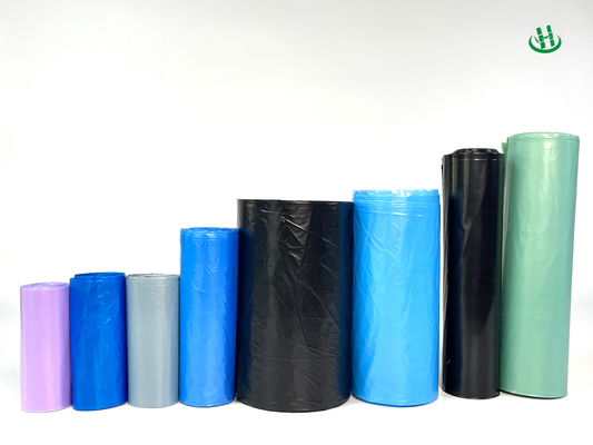 Material HDPE/LDPE/LLDPE Bolsas de basura extranjeras negras de gran tamaño para uso industrial