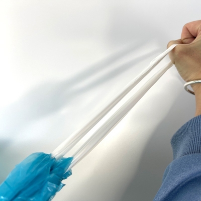 5-50 micrones de HDPE cinta de dibujo de plástico de la cuerda de dibujo de la papelera de la bolsa de basura de la bolsa de basura en el rollo