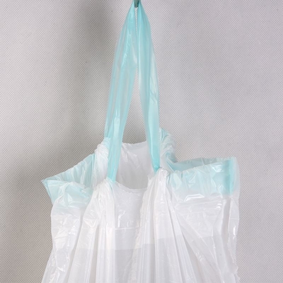 Fabrica sacos de basura negros con cuerda de tracción HDPE/LDPE/LLDPE para residuos de basura