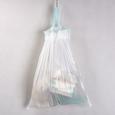 Bolsa de basura de HDPE de cuerda de tira ecológica con cinta de plástico