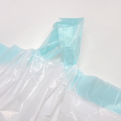 Bolsa de basura de HDPE de cuerda de tira ecológica con cinta de plástico
