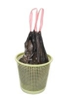 Bolsa de basura biodegradable de HDPE/LDPE de 13 galones en rollo de color beige con material LLDPE