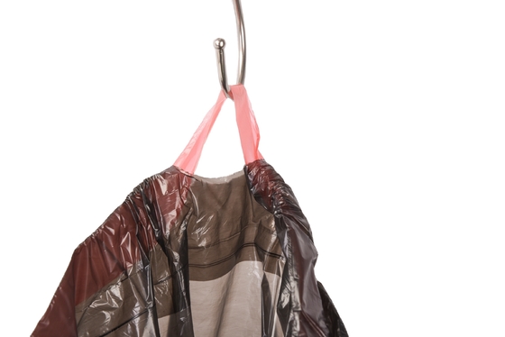 Bolsa de basura biodegradable de HDPE/LDPE de 13 galones en rollo de color beige con material LLDPE