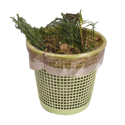 Sacos de basura de PE con cuerda de tracción aprobados OK Compost para un manejo fácil y ecológico de los residuos