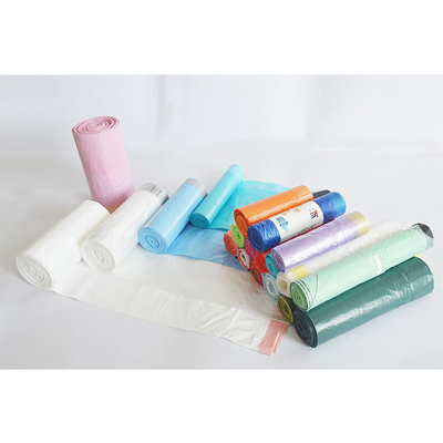 Bolsas de basura desechables de cuerdas de tiro Bolsas de basura de cocina con certificado de compostaje