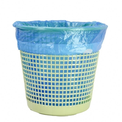 Bolsas de basura de plástico de cuerdas de dibujo gruesas y coloridas en rollo para la gestión limpia de residuos