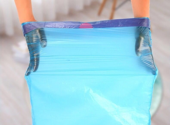 Saco de basura de cuerdas negras para residuos de cocina en material HDPE/LDPE/LLDPE