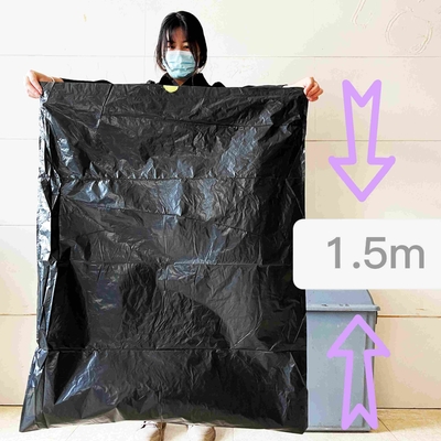Gestión de la superficie en relieve LDPE Black Star Seal Bolsas de basura grandes para su negocio
