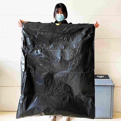 Gestión de la superficie en relieve LDPE Black Star Seal Bolsas de basura grandes para su negocio