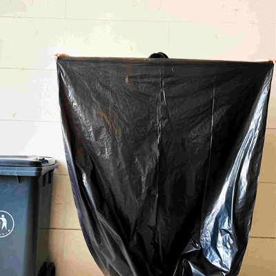 Gestión de la superficie en relieve LDPE Black Star Seal Bolsas de basura grandes para su negocio