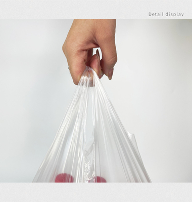 45*50Cm Negro Bolsa de basura desechable con punto de ruptura de espesor Material Boca plana Bolsa de plástico para el hogar para otros alimentos