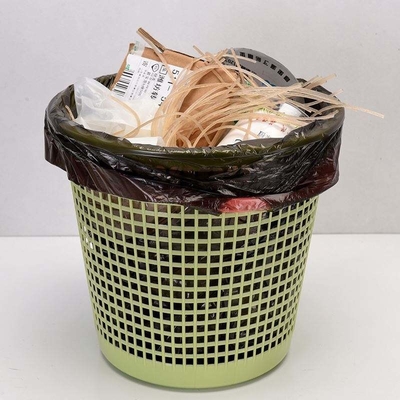 15Pcspack Bolsa de basura de plástico colorido Rollo de basura para la cocina Compostable