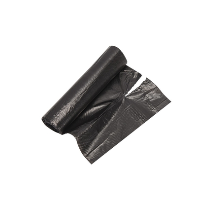 Pedido personalizado Bolsa de basura de plástico entrelazado en rollo para el contenedor de la papelera de la cocina residuos médicos