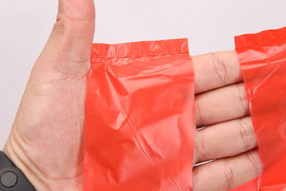 T-shirt de diseño personalizado de HDPE con manguera ancha Bolsa de plástico para desechos y eliminación de alimentos