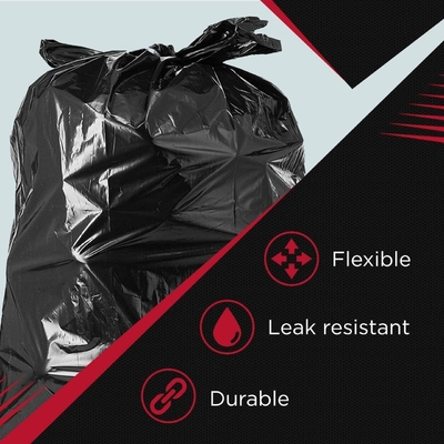 Bolsas de basura negras personalizadas para uso doméstico y industrial Bolsas de basura de plástico grandes y pesadas