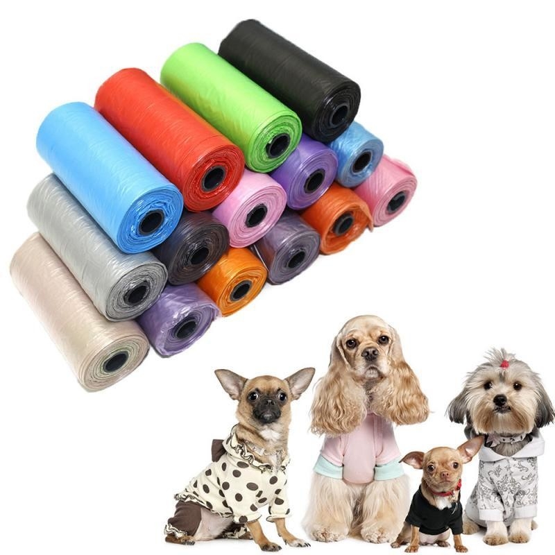 Bolsa de basura de caca de perro 100% biodegradable tamaño personalizado con logotipo logotipo personalizado