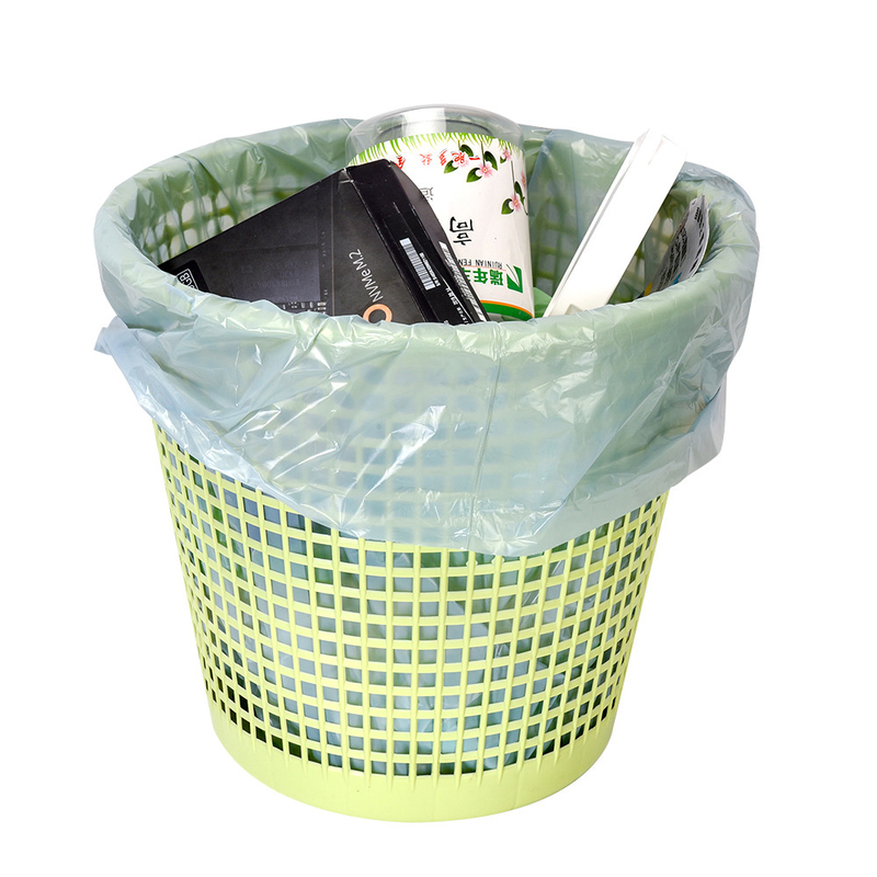 Envases de basura de tamaño personalizado Bolsas planas con sello estelar para la recolección de residuos domésticos