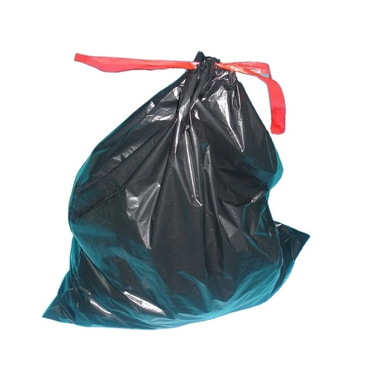 Revestimiento de la lata de basura de la cuerda de tira de color beige para limpieza 13 galones rechazar bolsas