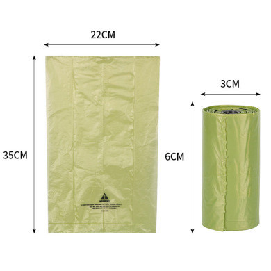 Saco de basura biodegradable portátil y compostable con 40% de maíz de origen biológico