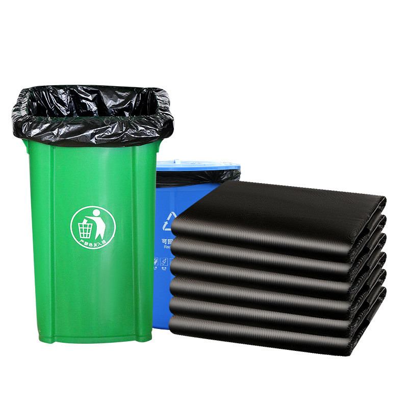 Pedido personalizado Bolsa de basura grande gruesa negra para restauración Hoteles Sanidad de propiedades